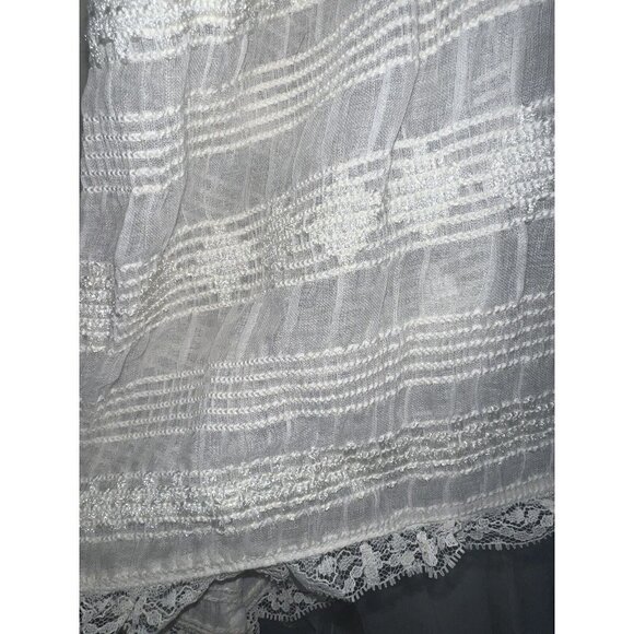 VINTAGE Wedding Dress Prairie Size Small Antique Lace Bridal Ladies Q - Picture 13 of 15